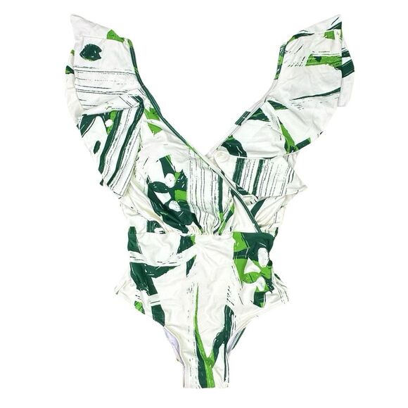DIARRABLU Nabu Exaggerated Ruffle One-Piece Swimsuit - Size Small - Picture 2 of 4